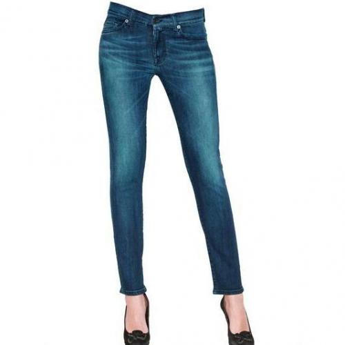 7 For All Mankind - Gwenevere Washed Denim Stretch Jeans