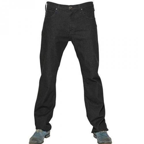 Armani Jeans - 20Cm Denim Stretch Gerades Bein Jeans Black