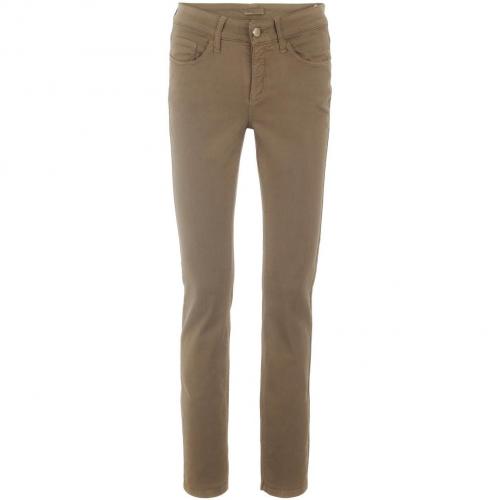 Cambio Taupe Straight Leg Jeans Parla