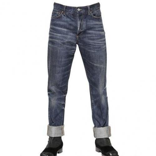 Dolce & Gabbana - 18Cm High Rise Regular Whiskered Jeans