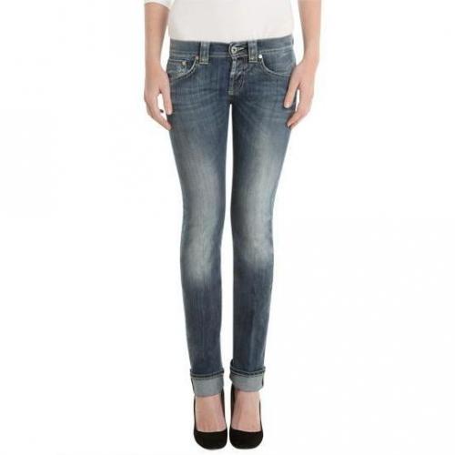Dondup - Hüftjeans Modell Music Wise Blue Alleycats Farbe Blaue Waschung