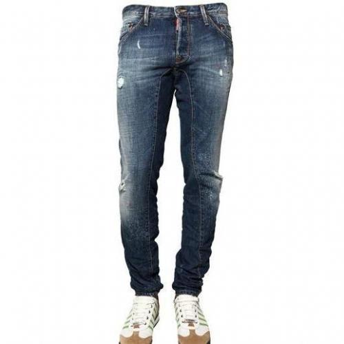 Dsquared - 16,5Cm Paint Spots New Twist Denim Jeans