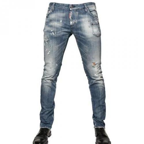 Dsquared - 19Cm Brushed Denim Slim Fit Jeans