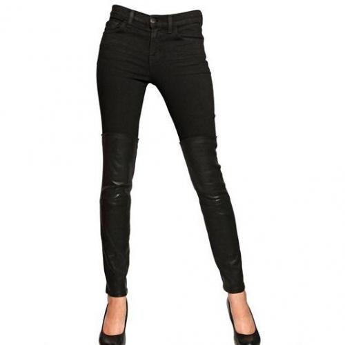 J Brand - Minx Mid Rise Nappa & Denim Jeans