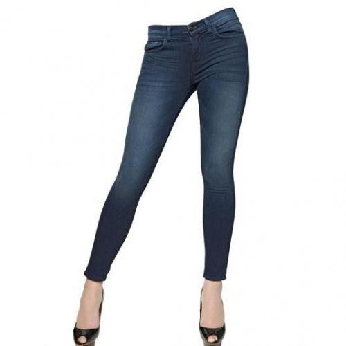 J Brand - Stretch Denim Skinny Mid Rise Jeans