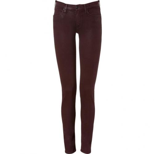 Juicy Couture Dark Cabernet Coated Skinny Jeans