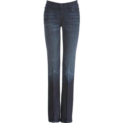 Seven for all Mankind Dark Blue High Waisted Boot Cut Jeans