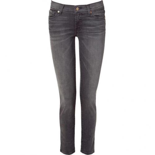 Seven for all Mankind Dark Pebble Grey Skinny Jeans
