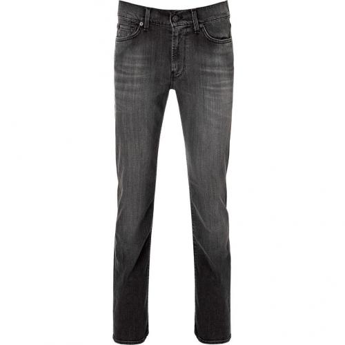 Seven for all Mankind Faded Black Slimmy Straight Leg Pants