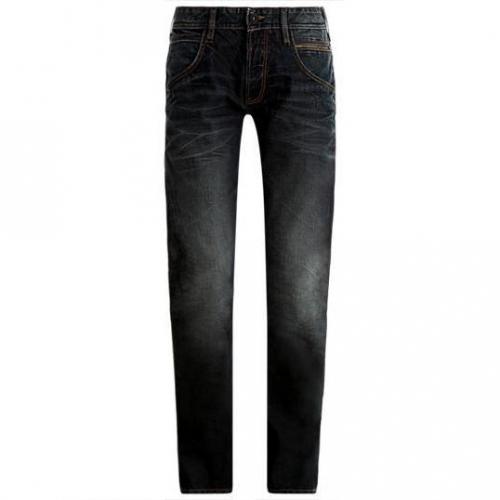 Tom Tailor - Slim Relaxed washed coated Blau